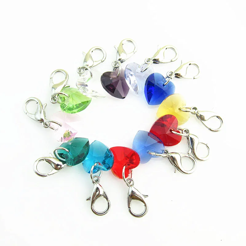 New fashion 12 month crystal Birthstone Charm floating dangle charm for DIY silver Lobster Clasp pendant 24pcs/lot
New fashion 12 month crystal Birthstone Charm floating dangle charm for DIY silver Lobster Clasp pendant 24pcs/lot