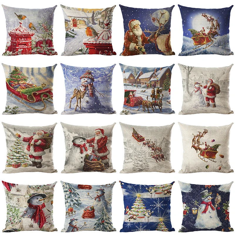 Comwarm 43*43cm Christmas Dreamlike Night Sledge Snowflake Pillow Case Christmas Tree Birds Snowman Animal Pillow Cover coussin
Comwarm 43*43cm Christmas Dreamlike Night Sledge Snowflake Pillow Case Christmas Tree Birds Snowman Animal Pillow Cover coussin