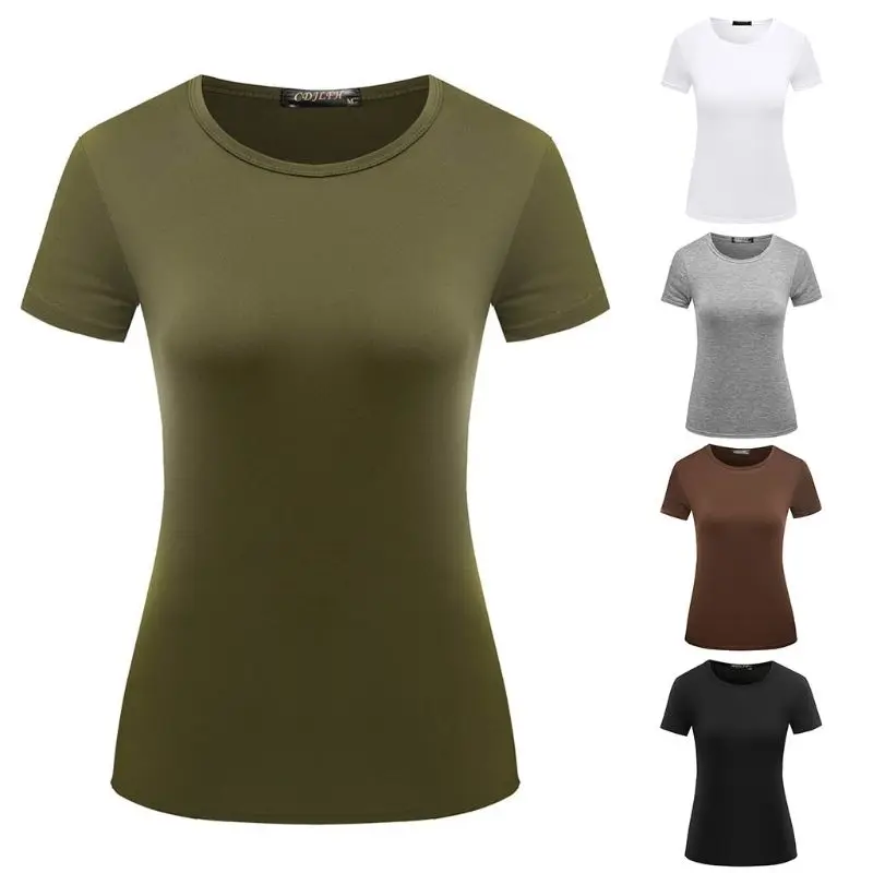 5 Colors Women Girl Summer Basic T-Shirt Roll Up Short Sleeve Plain Solid Color Pullover Tops Polyester Regular Fit S-2XL
5 Colors Women Girl Summer Basic T-Shirt Roll Up Short Sleeve Plain Solid Color Pullover Tops Polyester Regular Fit S-2XL