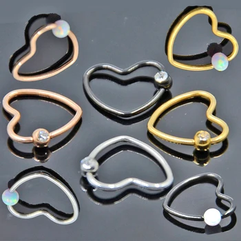 BOG-1PC Surgical Steel Heart Shape Fire Opal&Clear Gem Ear Daith Helix Cartilage Piercing Ear Tragus Captive Bead Ring16g
BOG-1PC Surgical Steel Heart Shape Fire Opal&Clear Gem Ear Daith Helix Cartilage Piercing Ear Tragus Captive Bead Ring16g