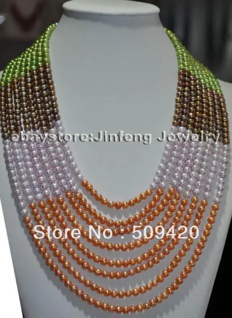 ~~ Free ShippingWOW! 17-24" 8rows 5mm Multicolor freshwater pearl NecklaceWOW! 17-24
~~ Free ShippingWOW! 17-24" 8rows 5mm Multicolor freshwater pearl NecklaceWOW! 17-24