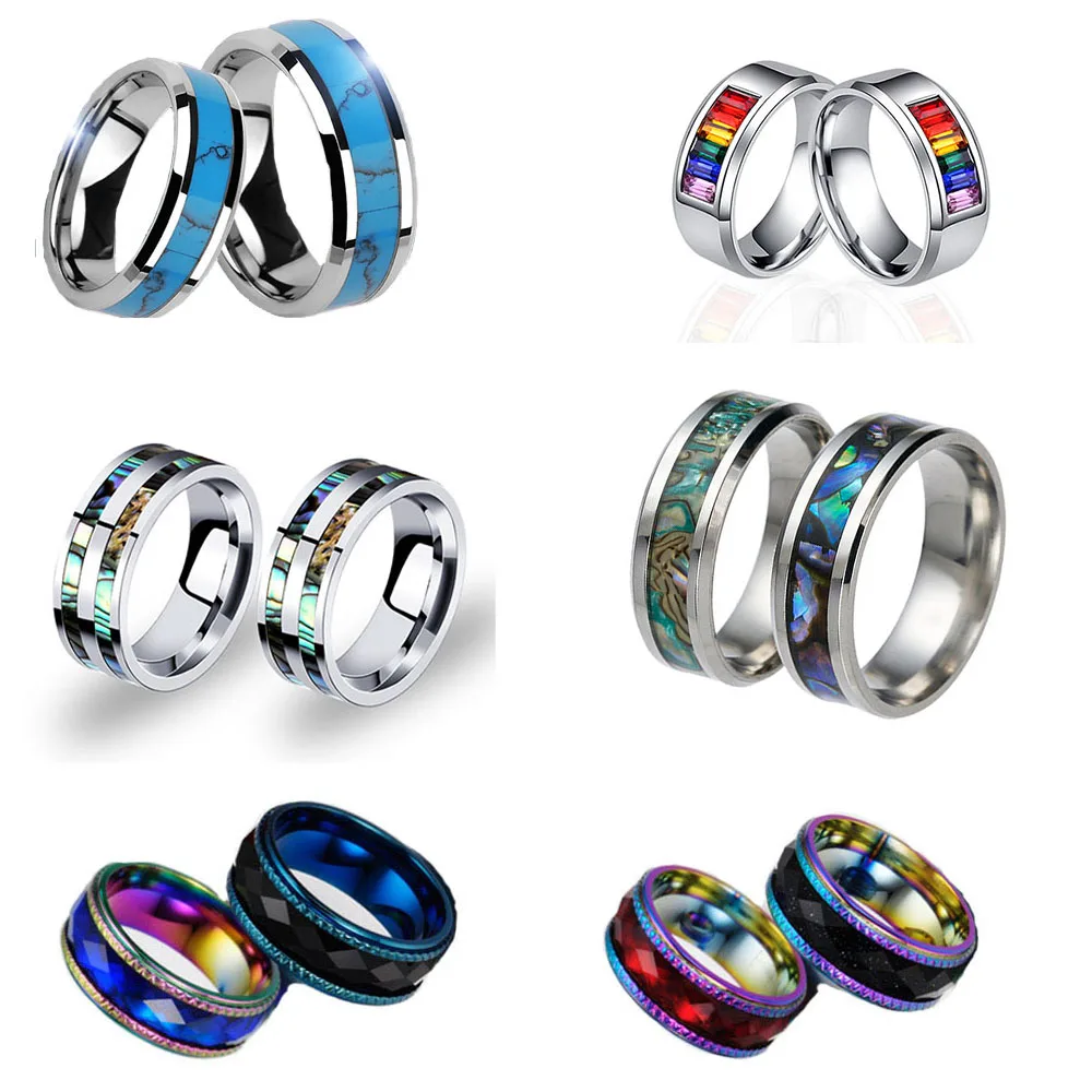 New 316L Stainless Steel Crystal Couple Rings Shell Titanium Anillos Acero Inoxidable Mujer Anillos Hombre Gay Ring Jewelry
New 316L Stainless Steel Crystal Couple Rings Shell Titanium Anillos Acero Inoxidable Mujer Anillos Hombre Gay Ring Jewelry