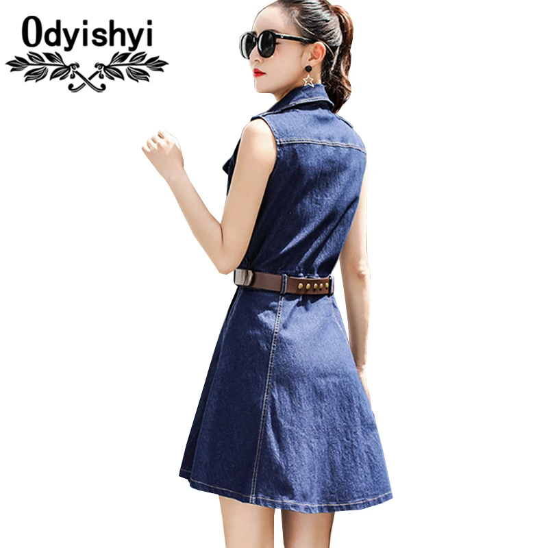 Summer 2019 Fashion Elasticity Denim Dress Women Sleeveless High waist V Collar Slim Ladies pocket Jeans Dresses Plus size HS383
Summer 2019 Fashion Elasticity Denim Dress Women Sleeveless High waist V Collar Slim Ladies pocket Jeans Dresses Plus size HS383