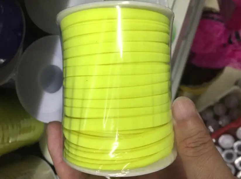 Neon Yellow 5mm 20meter / Row Elastic lycra cord Stitched round lycra cord Lycra Strip For Jewelry Marking 
Neon Yellow 5mm 20meter / Row Elastic lycra cord Stitched round lycra cord Lycra Strip For Jewelry Marking