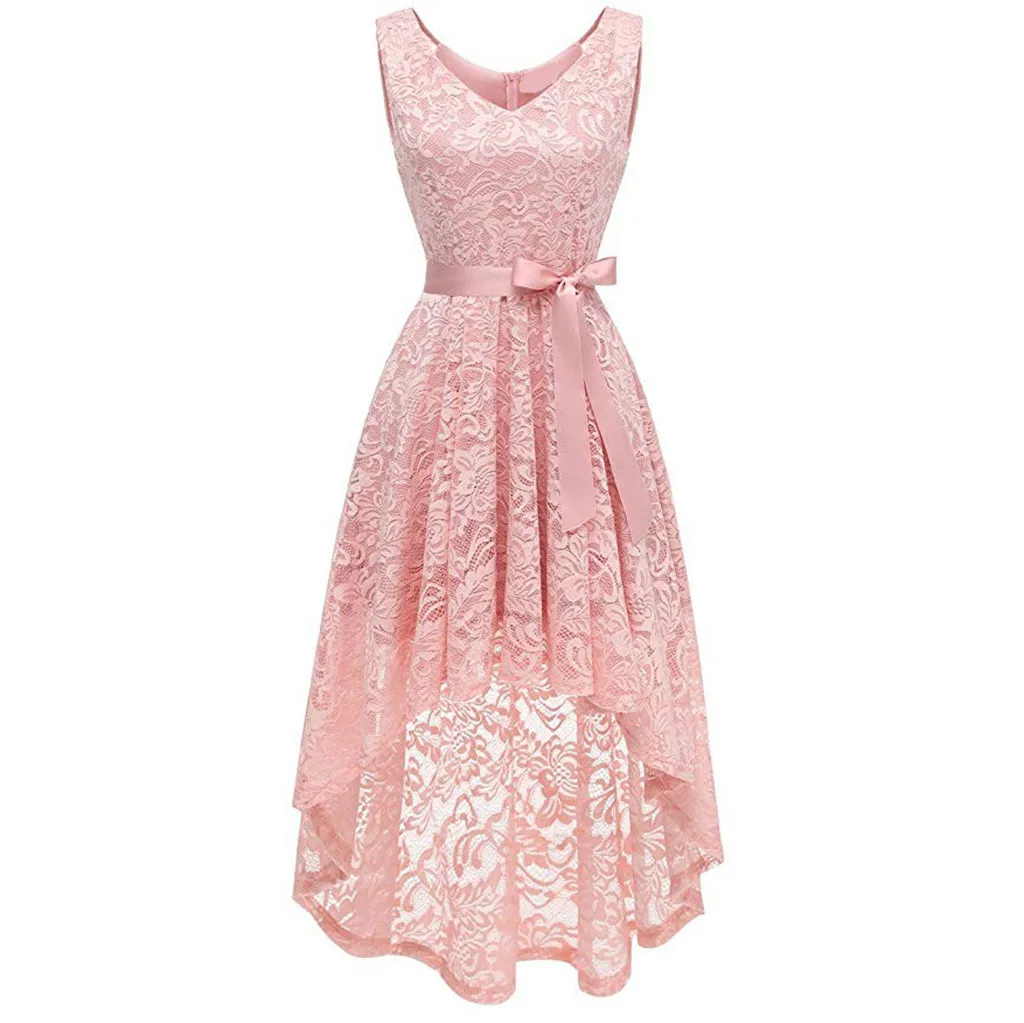 Pink Sleeveless Floral Women Swing Dress V-Neck Sashes Lace Midi Party Dresses Vestidos Vetement Femme 2019
Pink Sleeveless Floral Women Swing Dress V-Neck Sashes Lace Midi Party Dresses Vestidos Vetement Femme 2019