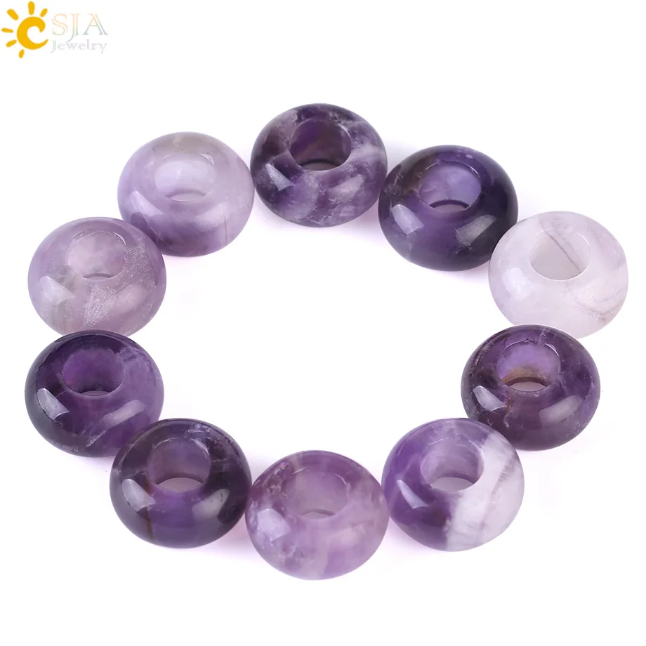 CSJA Big Hole Beads for Jewelry Making Natural Stone 14mm Spacer Bead Women Men Bracelet Necklace Pendant Accessories 10pcs F423
CSJA Big Hole Beads for Jewelry Making Natural Stone 14mm Spacer Bead Women Men Bracelet Necklace Pendant Accessories 10pcs F423