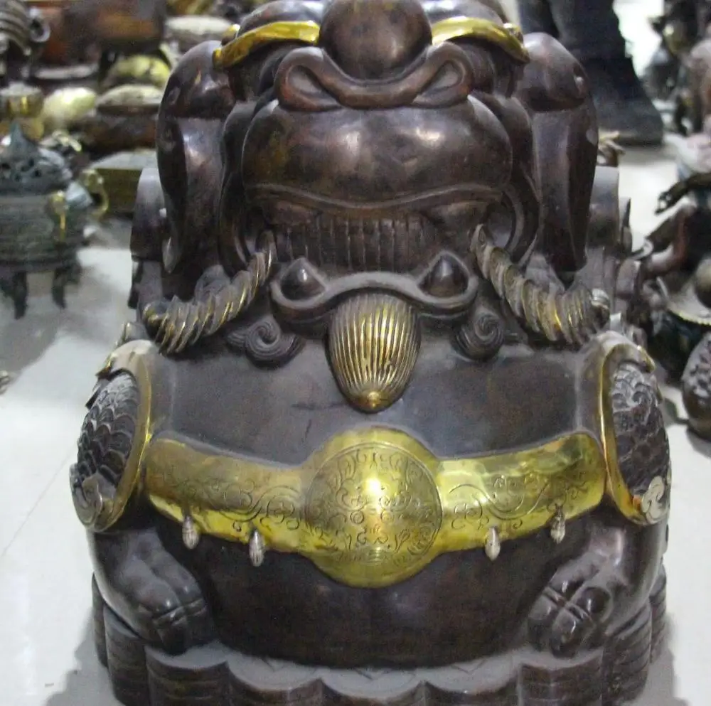 18"Bronze Gilt Fengshui Wealth Money Fly Dragon Beast Pixiu Brave Troops Unicorn
18"Bronze Gilt Fengshui Wealth Money Fly Dragon Beast Pixiu Brave Troops Unicorn