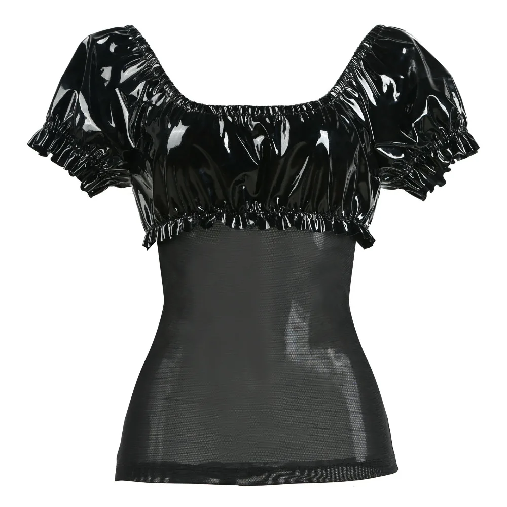 2017 Faux Leather Tank Top Plus Size PVC Lingerie Fetish Bondage Leather Costume Clubwear Sheer Mesh Top
2017 Faux Leather Tank Top Plus Size PVC Lingerie Fetish Bondage Leather Costume Clubwear Sheer Mesh Top