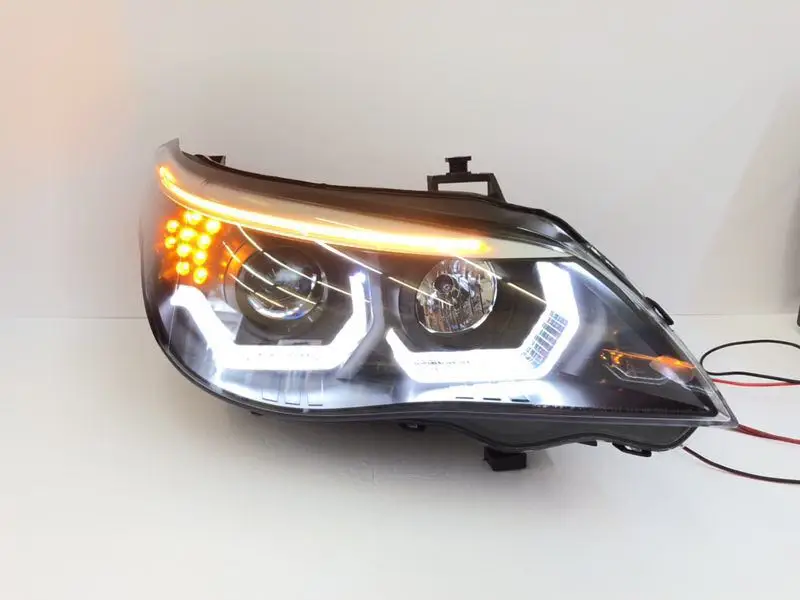 Car Styling for BMW E60 525i 528i 530i 530 528 2003-2007 Headlights U TYPE LED DRL Lens Double Beam Angel Eyes HID Xenon bi lamp
Car Styling for BMW E60 525i 528i 530i 530 528 2003-2007 Headlights U TYPE LED DRL Lens Double Beam Angel Eyes HID Xenon bi lamp