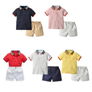Children's Sets Summer Baby Boy Gentleman Rainbow Collar Stripe Printed Short Sleeve Shirt+Shorts Jogging Suits Outfits Clothes
Children's Sets Summer Baby Boy Gentleman Rainbow Collar Stripe Printed Short Sleeve Shirt+Shorts Jogging Suits Outfits Clothes