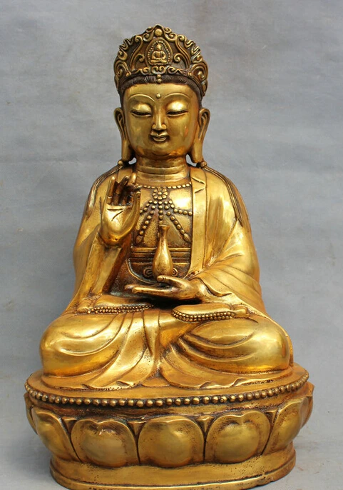 song voge gem S5091 22" Chinese Bronze Gilt Buddhist Pot Kwan-yin GuanYin Bodhisattva Goddess Statue
song voge gem S5091 22" Chinese Bronze Gilt Buddhist Pot Kwan-yin GuanYin Bodhisattva Goddess Statue