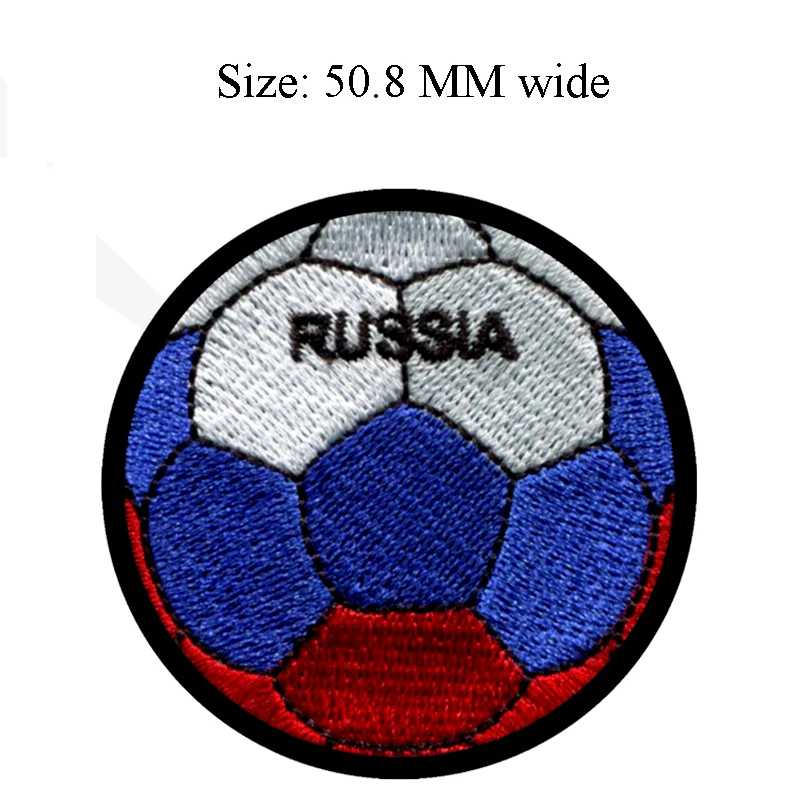 Вышитая нашивка для российского футбола ширина 50 8 мм эмблема костюма термоклей