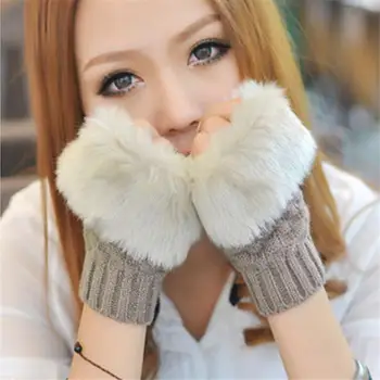 CUHAKCI Women Gloves Patchwork Plaid Guantes Wool Half Finger Glove Faux Rabbit Fur Knitted Woman Glove Cute Mittens
CUHAKCI Women Gloves Patchwork Plaid Guantes Wool Half Finger Glove Faux Rabbit Fur Knitted Woman Glove Cute Mittens