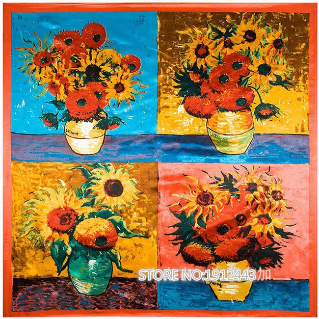 RenYvtil 90cm*90cm 2018 New Arrival Women Vincent van Gogh Oil Paint Coffee house big size silk scarf women shawls girl wraps
RenYvtil 90cm*90cm 2018 New Arrival Women Vincent van Gogh Oil Paint Coffee house big size silk scarf women shawls girl wraps