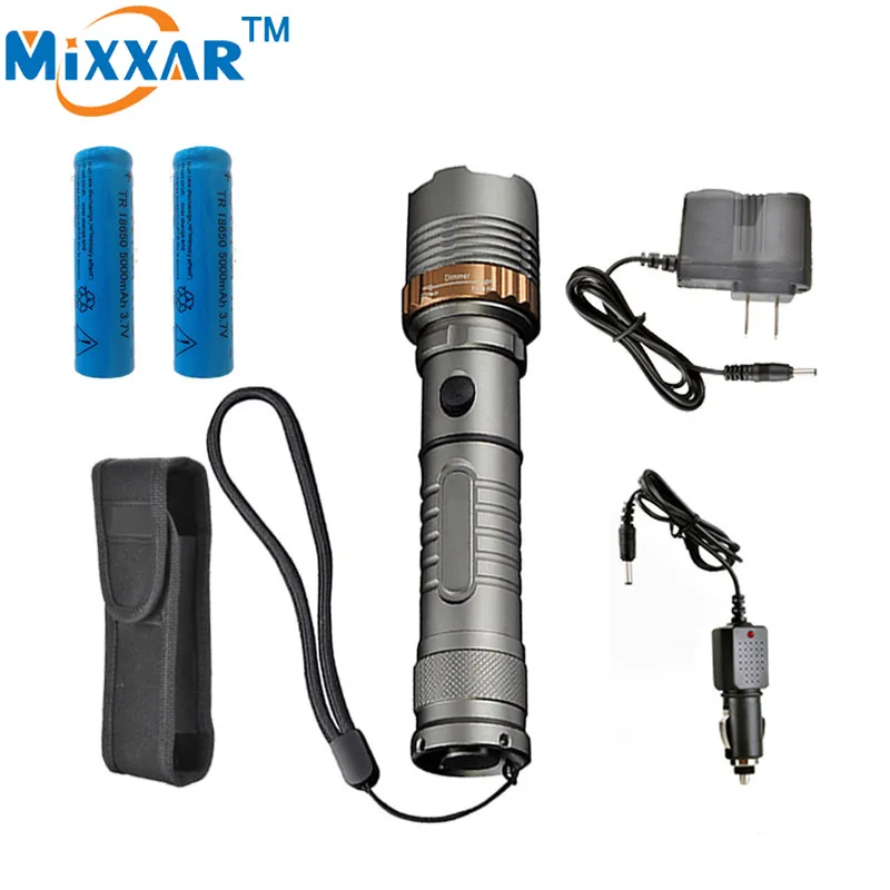 mixxar T6 Self Defense 6000LM LED flashlight Rechargeable powerful Tactical Torch lamp 18650 battery AC Charger dropshipping
mixxar T6 Self Defense 6000LM LED flashlight Rechargeable powerful Tactical Torch lamp 18650 battery AC Charger dropshipping