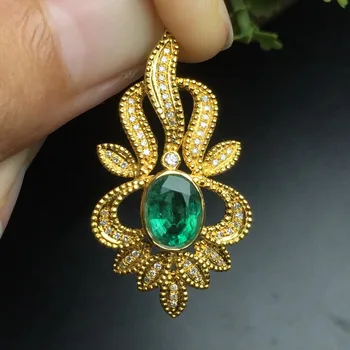 Fine Jewelry Real 18K Yellow Gold AU750 100% Natural Emerald Gemstone Female Pendants for Women Fine Necklace
Fine Jewelry Real 18K Yellow Gold AU750 100% Natural Emerald Gemstone Female Pendants for Women Fine Necklace