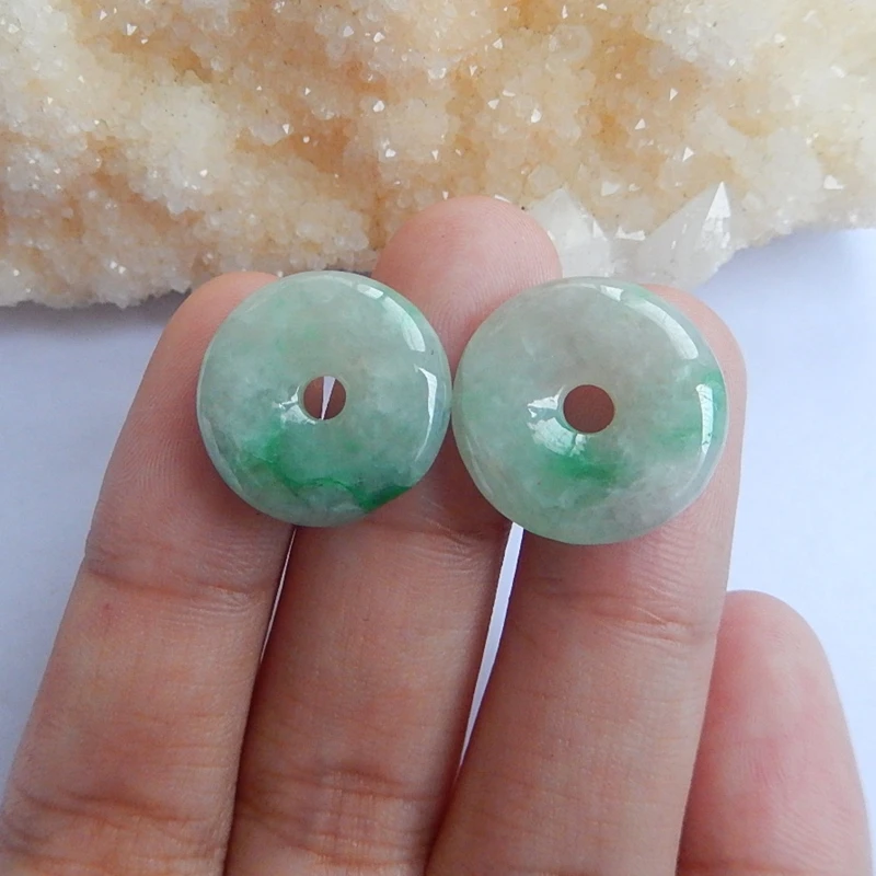 Hot Sale 1 Pairs Gemstone Round Shape Jade Earring Beads 17x4mm 5.0g Beauty Jewelry Women Earrings Accessories
Hot Sale 1 Pairs Gemstone Round Shape Jade Earring Beads 17x4mm 5.0g Beauty Jewelry Women Earrings Accessories