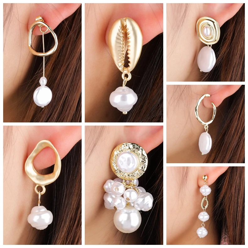 9 Design Geometric Hollow Irregular Circle Stud Earrings Gold Color Pearl Pendant hanging earrings Fashion Accessories
9 Design Geometric Hollow Irregular Circle Stud Earrings Gold Color Pearl Pendant hanging earrings Fashion Accessories