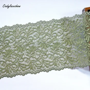2Yards 17cm Wide olive green Elastic Stretch Lace Trim Ribbon Leaves Elastic Lace Fabrics Bra Underwear Lace Garters Sewing
2Yards 17cm Wide olive green Elastic Stretch Lace Trim Ribbon Leaves Elastic Lace Fabrics Bra Underwear Lace Garters Sewing