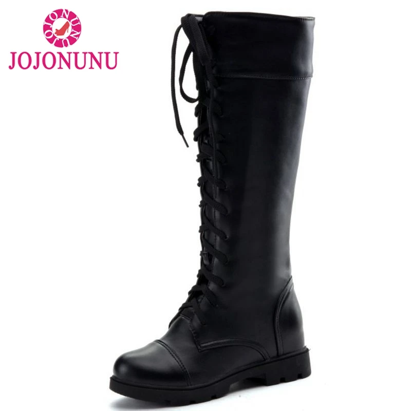 New Fashion Women's Boots Lace Up Knee High Boots Women Martin Boots Flats Casual Punk Footwear Shoes Woman Size 34-43
New Fashion Women's Boots Lace Up Knee High Boots Women Martin Boots Flats Casual Punk Footwear Shoes Woman Size 34-43