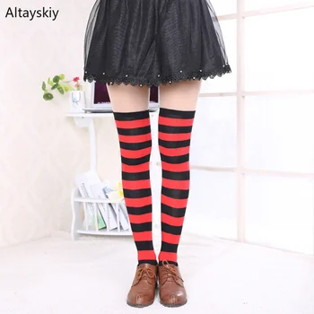 Stockings Women Striped Black Red White Over Knee Thigh-high Long Womens Stocking Students Cosplay Harujuku High All-match Chic
Stockings Women Striped Black Red White Over Knee Thigh-high Long Womens Stocking Students Cosplay Harujuku High All-match Chic