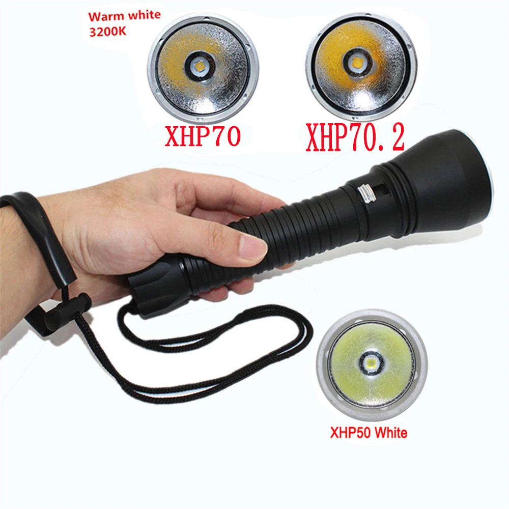 XHP70.2 LED Scuba Diving Flashlight 4800LM Utral Bright Underwater Torch XHP50 2600LM Waterproof Diving flashlight Lamp lanterna
XHP70.2 LED Scuba Diving Flashlight 4800LM Utral Bright Underwater Torch XHP50 2600LM Waterproof Diving flashlight Lamp lanterna