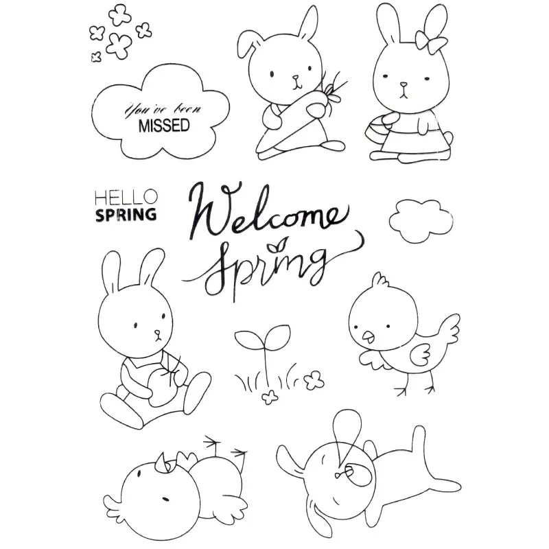 Hello spring silicone clear stamps for Scrapbook DIY photo album decorative kids birthday rubber stamps Handmade craft
Hello spring silicone clear stamps for Scrapbook DIY photo album decorative kids birthday rubber stamps Handmade craft