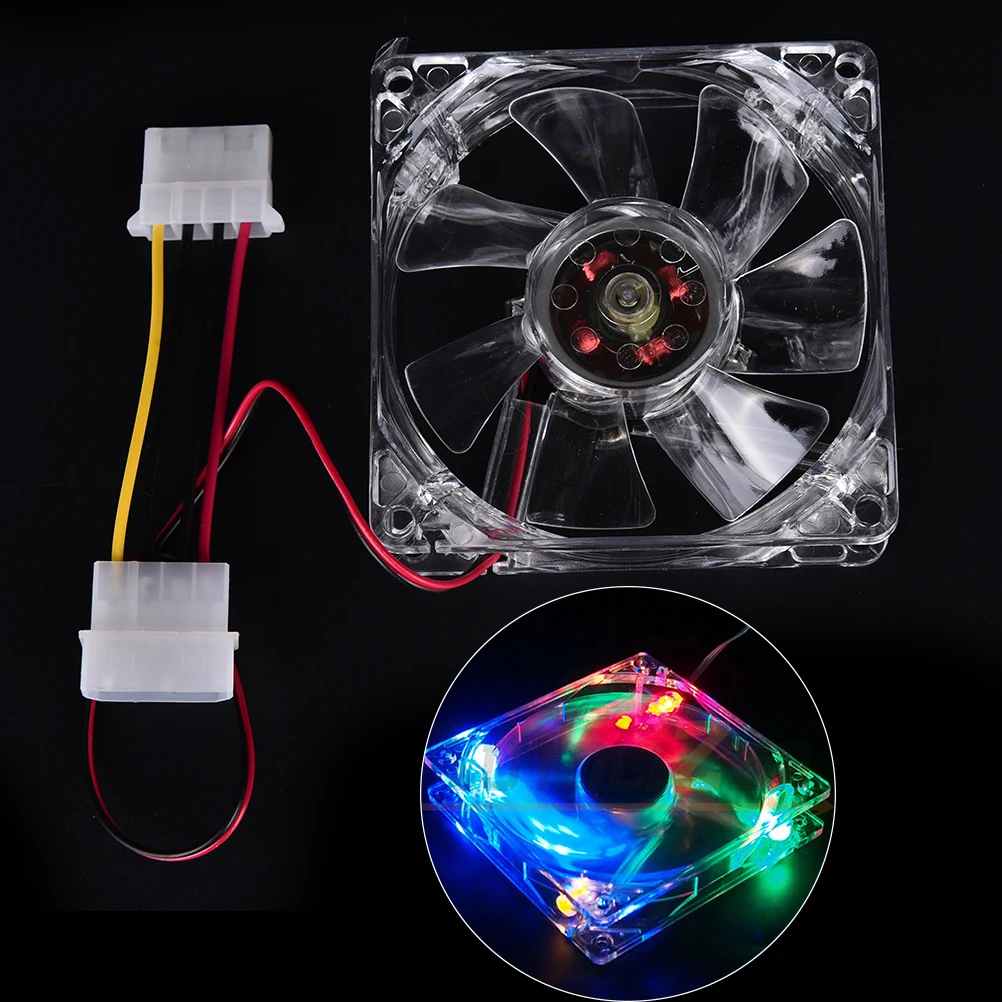 4 LED 8025 Computer Case Fan Neon Light Clear 80x80x25mm PC Case Chassis 8cm Silent Cooling Fan For DIY Luminous Fan
4 LED 8025 Computer Case Fan Neon Light Clear 80x80x25mm PC Case Chassis 8cm Silent Cooling Fan For DIY Luminous Fan