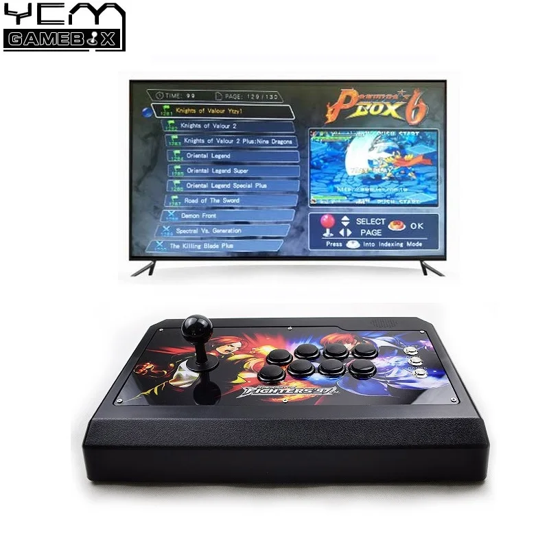 Pandora Box 6 1300 in 1 8 button no delay joystick arcade console support add FBA MAME PS1 game can add up to 3000 games
Pandora Box 6 1300 in 1 8 button no delay joystick arcade console support add FBA MAME PS1 game can add up to 3000 games