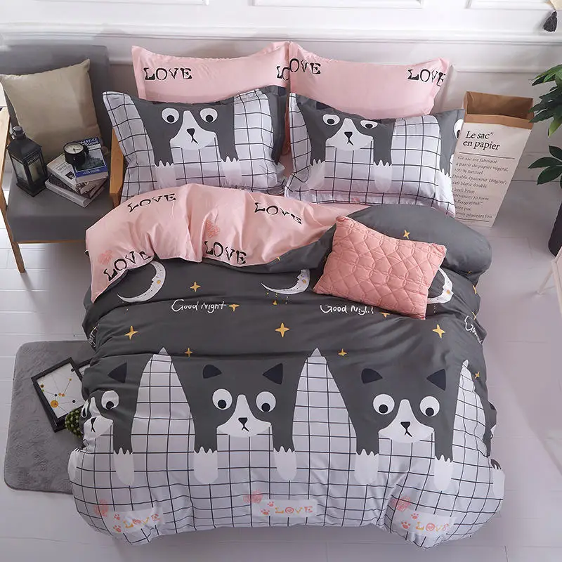 Cartoon Cat 4pcs Girl Boy Kid Bed Cover Set Duvet Cover Adult Child Bed Sheets And Pillowcases Comforter Bedding Set 2TJ-61010
Cartoon Cat 4pcs Girl Boy Kid Bed Cover Set Duvet Cover Adult Child Bed Sheets And Pillowcases Comforter Bedding Set 2TJ-61010