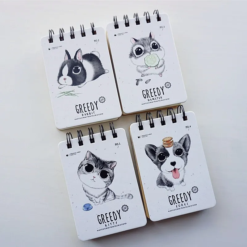 Greedy Pets" Cute Pocket Notebook Mini Diary Hand Memo Pad Study Journal Coil Spiral Stationery Gift
Greedy Pets" Cute Pocket Notebook Mini Diary Hand Memo Pad Study Journal Coil Spiral Stationery Gift
