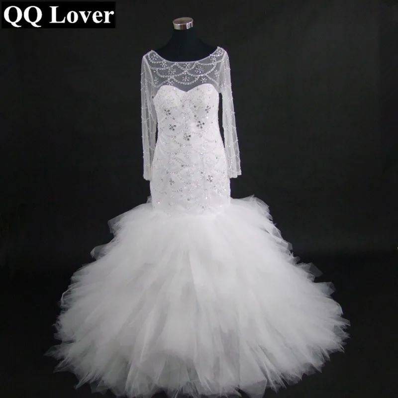 QQ Lover 2019 New African Styles Luxury Beads Long Sleeves Mermaid Wedding Dress Custom-made Wedding Gowns
QQ Lover 2019 New African Styles Luxury Beads Long Sleeves Mermaid Wedding Dress Custom-made Wedding Gowns