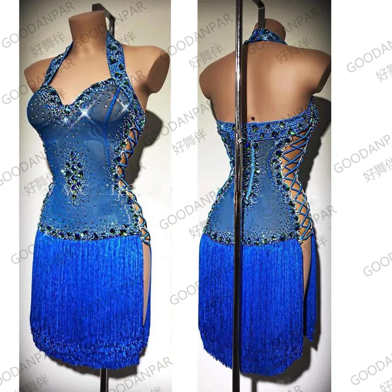 Latin dress latin dancewear ballroom dancing sala costume cha-cha latin dance dress blue finge
Latin dress latin dancewear ballroom dancing sala costume cha-cha latin dance dress blue finge