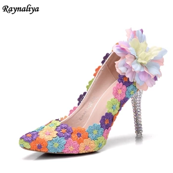 New Multicolor Wedding Dress Shoes Ladies Thin 9cm High Heel Evening Shoes Woman Pumps Dress Shoes Lace Flower XY-A0005
New Multicolor Wedding Dress Shoes Ladies Thin 9cm High Heel Evening Shoes Woman Pumps Dress Shoes Lace Flower XY-A0005