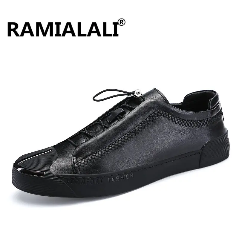 Ramialali Genuine Leather Men Sneakers Height Increasing Men Lace Up Casual Real Leathers Shoes Fashion Male Flats Black
Ramialali Genuine Leather Men Sneakers Height Increasing Men Lace Up Casual Real Leathers Shoes Fashion Male Flats Black