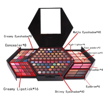 Makeup Set Professional Cosmetics Eyeshadow Pallete + Concealer Cream + Matte Lipstick Palette + Eyebrow Powder
Makeup Set Professional Cosmetics Eyeshadow Pallete + Concealer Cream + Matte Lipstick Palette + Eyebrow Powder
