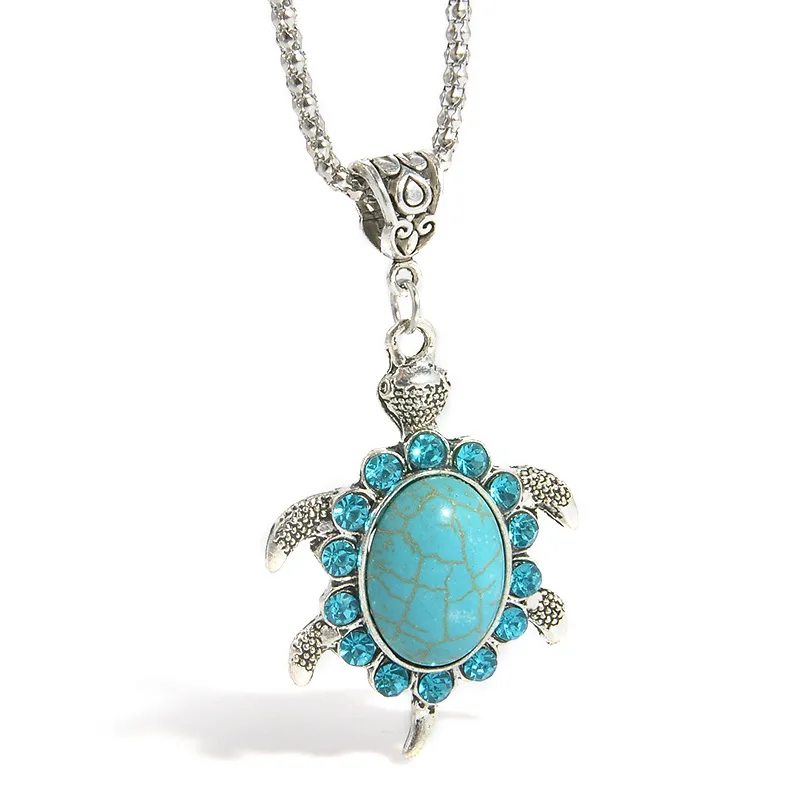 Vintage Blue Tortoise Pendant Necklace Boho Antique Silver Choker Necklace women Bijoux Collares fashion Necklac
Vintage Blue Tortoise Pendant Necklace Boho Antique Silver Choker Necklace women Bijoux Collares fashion Necklac