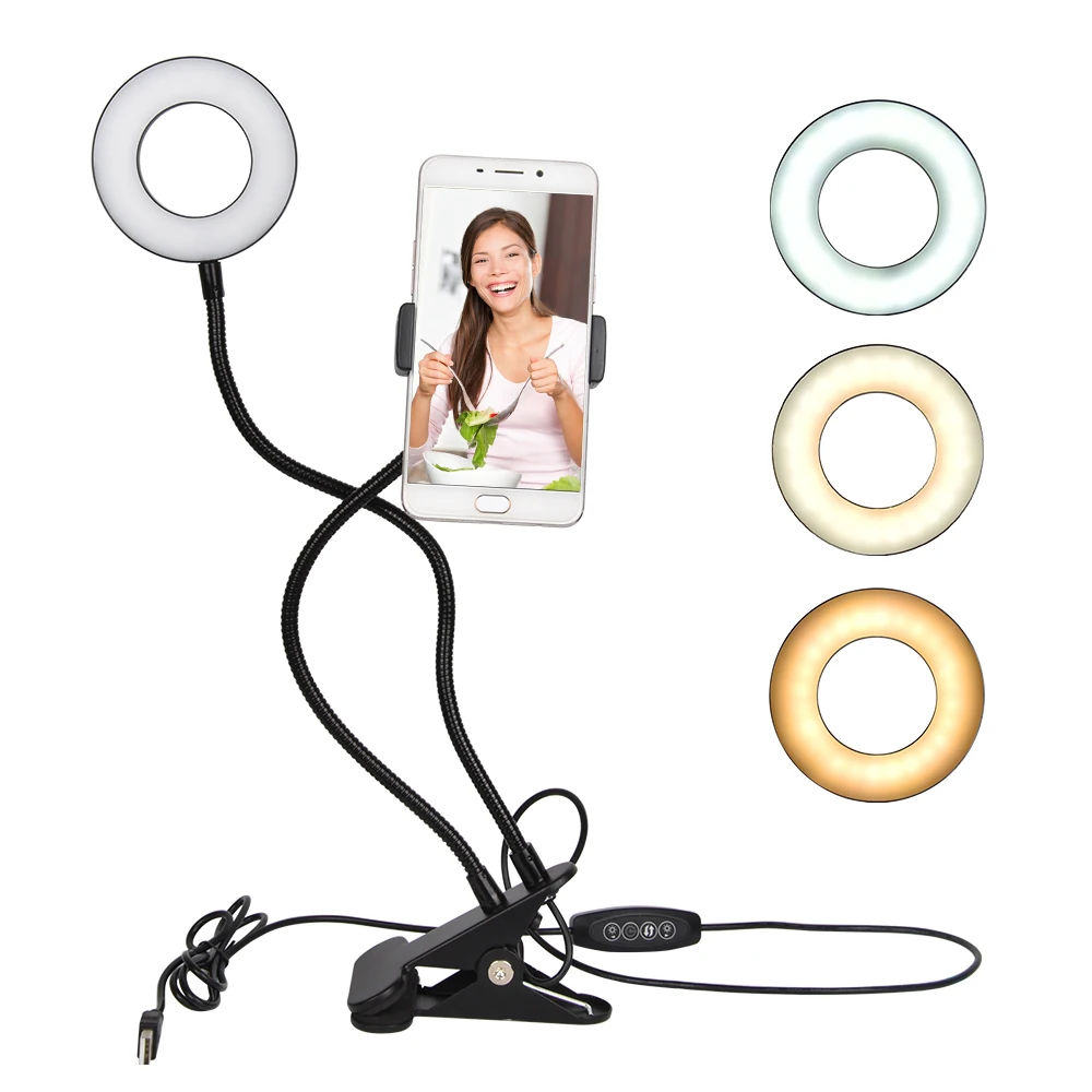 Cadiso Bracket LED Selfie Ring Light with Cell Phone Holder for Live Stream Makeup for iphone Android Phone
Cadiso Bracket LED Selfie Ring Light with Cell Phone Holder for Live Stream Makeup for iphone Android Phone