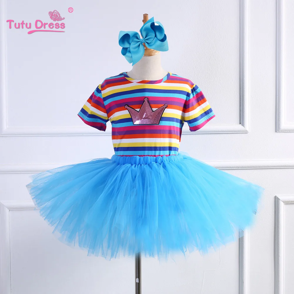 Фото Летние Детские комплекты Юбка-пачка + хлопковая рубашка для маленьких девочек