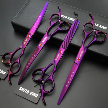 SMITH KING Professional pet grooming scissors 7 inch Cutting scissor +2 curved scissor +6.5 inch thinning scissors 4 pieces Set
SMITH KING Professional pet grooming scissors 7 inch Cutting scissor +2 curved scissor +6.5 inch thinning scissors 4 pieces Set