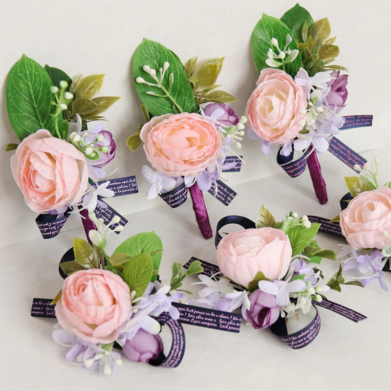 Handmade Wedding Groom Boutonniere Or Bridesmaid For Women Hands Wrist Flower Artificial Flowers Rose Corsages 
Handmade Wedding Groom Boutonniere Or Bridesmaid For Women Hands Wrist Flower Artificial Flowers Rose Corsages