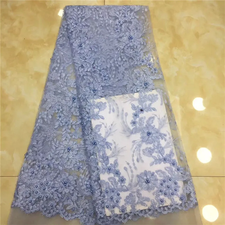 Free shipping (5yards/pc) embroidered lilac color African French net lace fabric with beads and sequins for party dress sky blue
Free shipping (5yards/pc) embroidered lilac color African French net lace fabric with beads and sequins for party dress sky blue