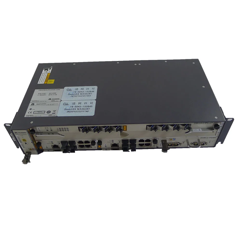 Hua wei mini GPON or EPON OLT MA5608T with 2*MCUD+1*MPWC(with 2*DC power input)+1*GPBD
Hua wei mini GPON or EPON OLT MA5608T with 2*MCUD+1*MPWC(with 2*DC power input)+1*GPBD