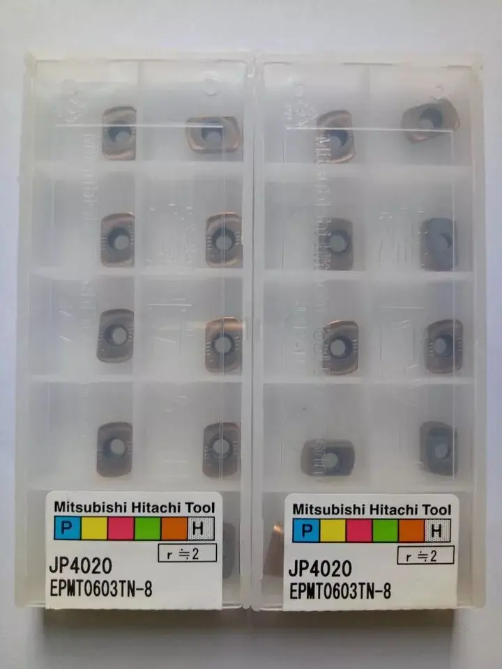 100PCS HITACHI Carbide Insert EPMT0603TN-8 JP4020 Face Mill Lathe Milling CNC lathe tool insert
100PCS HITACHI Carbide Insert EPMT0603TN-8 JP4020 Face Mill Lathe Milling CNC lathe tool insert