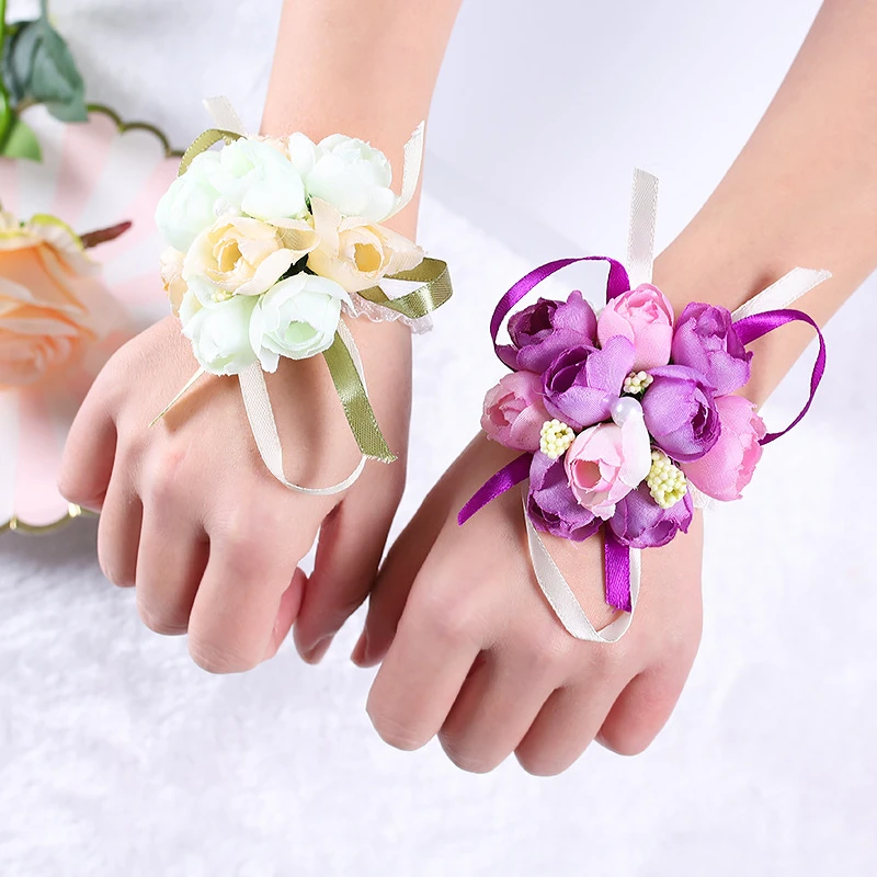 6 colors Wrist Corsage Bridesmaid Sisters Hand flowers Artificial Bride Flowers For Wedding Dancing Party Decor Bridal PromJuly
6 colors Wrist Corsage Bridesmaid Sisters Hand flowers Artificial Bride Flowers For Wedding Dancing Party Decor Bridal PromJuly
