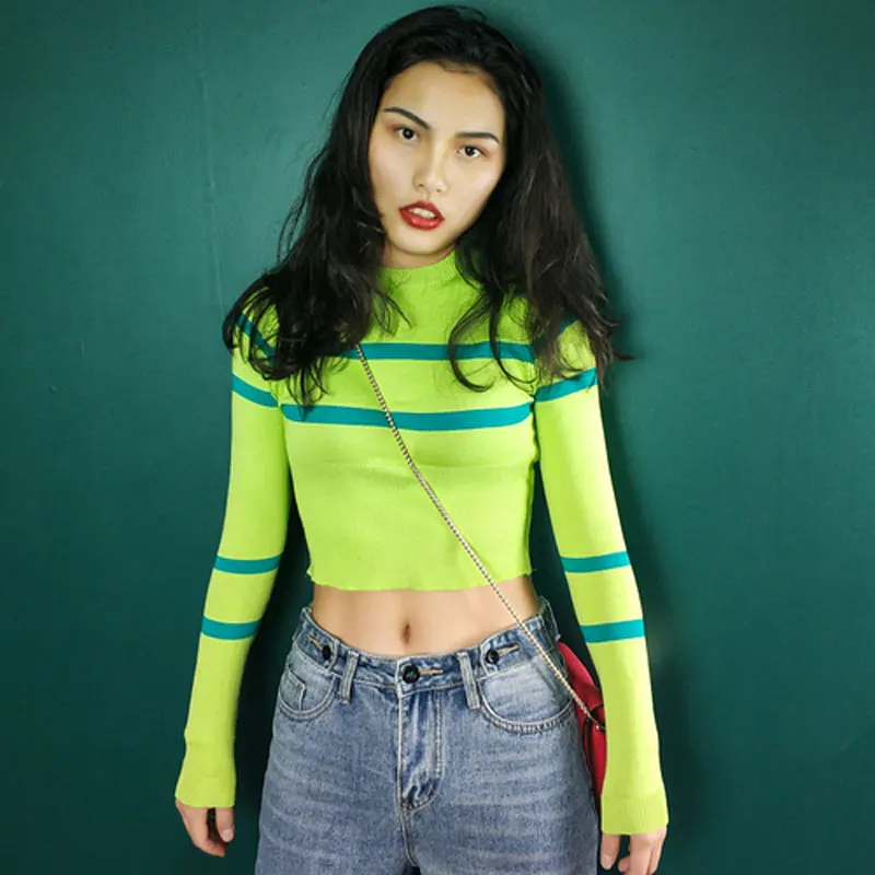 2019 new women's sweater pullover fashion winter striped sweater casual tight O-neck long-sleeved spring knit bottoming shirt
2019 new women's sweater pullover fashion winter striped sweater casual tight O-neck long-sleeved spring knit bottoming shirt