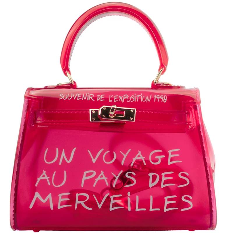 Women's candy color letter printing transparent bag jelly bag girl's crossbody casual tote travel beach messenger mini purse
Women's candy color letter printing transparent bag jelly bag girl's crossbody casual tote travel beach messenger mini purse
