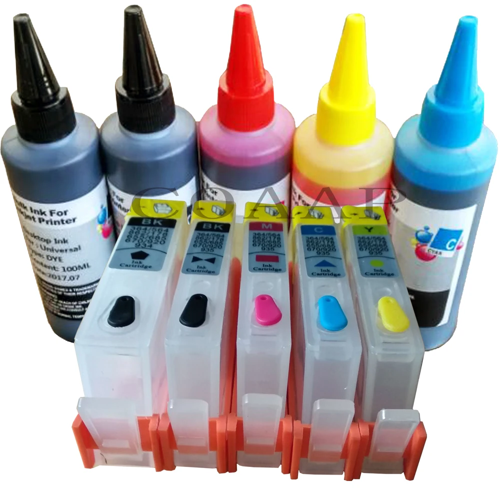 Refillable Ink cartridges for hp364 with photo Black kit + 500ml Dye inks for HP 5510 5520 6510 6520 7510 7520 e-All-in-One
Refillable Ink cartridges for hp364 with photo Black kit + 500ml Dye inks for HP 5510 5520 6510 6520 7510 7520 e-All-in-One
