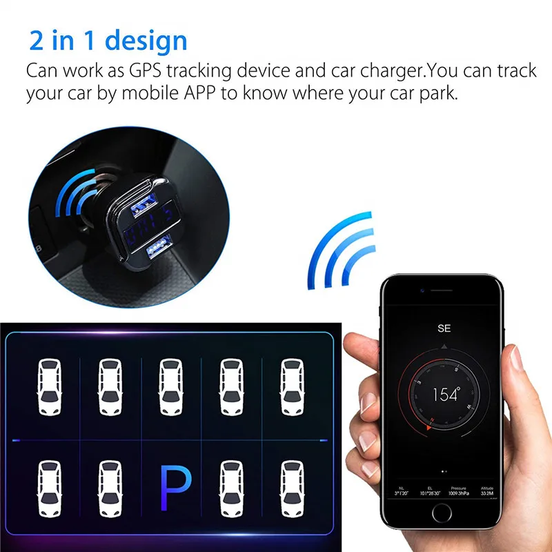 Auto Accessories 12V Car GPS Tracker Locator Real Time Tracking Device Dual USB Car Charger Voltmeter Auto Car Styling Camping
Auto Accessories 12V Car GPS Tracker Locator Real Time Tracking Device Dual USB Car Charger Voltmeter Auto Car Styling Camping