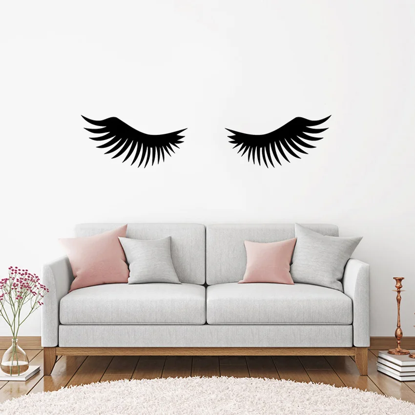 Eyelashes Wall Decal Girl Lashes Vinyl Stickers Mural Living Room Decor Art Eyebrows Make Up Beauty Salon Home Decoration LH005
Eyelashes Wall Decal Girl Lashes Vinyl Stickers Mural Living Room Decor Art Eyebrows Make Up Beauty Salon Home Decoration LH005